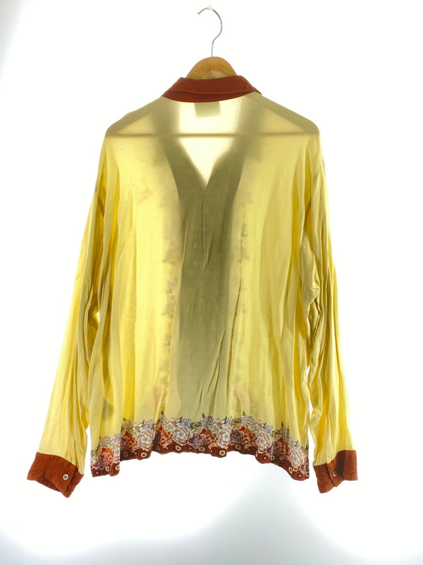 【中古品】【メンズ】 IROQUOIS イロコイ JAPANESE FLOWER L S SHIRT ジャパニーズ フラワー ロングスリーブ シャツ 379102 長袖 シャツ 140-260724-hu-30-min サイズ：2 カラー：イエロー 万代Net店