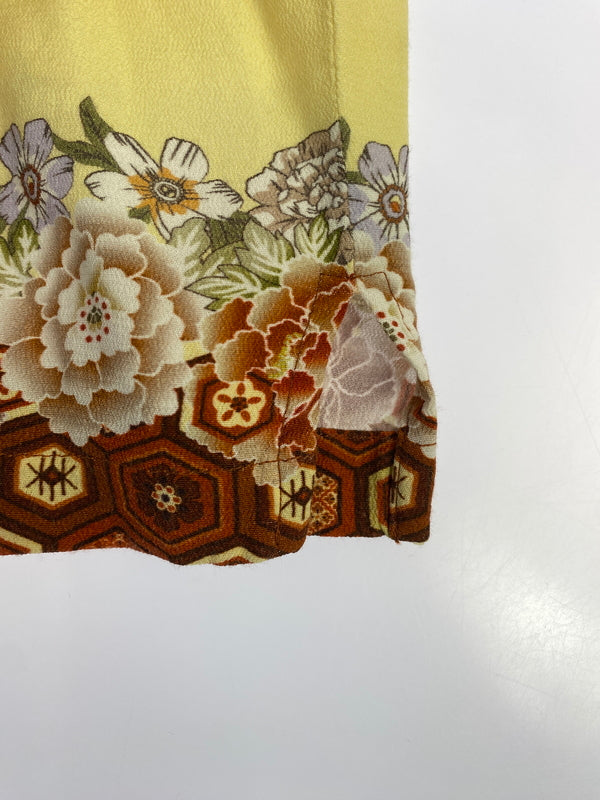 【中古品】【メンズ】 IROQUOIS イロコイ JAPANESE FLOWER L S SHIRT ジャパニーズ フラワー ロングスリーブ シャツ 379102 長袖 シャツ 140-260724-hu-30-min サイズ：2 カラー：イエロー 万代Net店