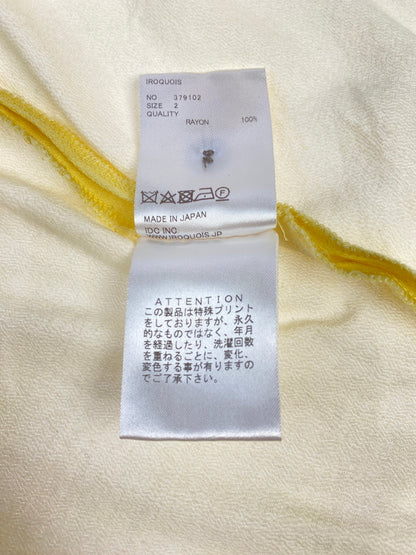 【中古品】【メンズ】 IROQUOIS イロコイ JAPANESE FLOWER L S SHIRT ジャパニーズ フラワー ロングスリーブ シャツ 379102 長袖 シャツ 140-260724-hu-30-min サイズ：2 カラー：イエロー 万代Net店