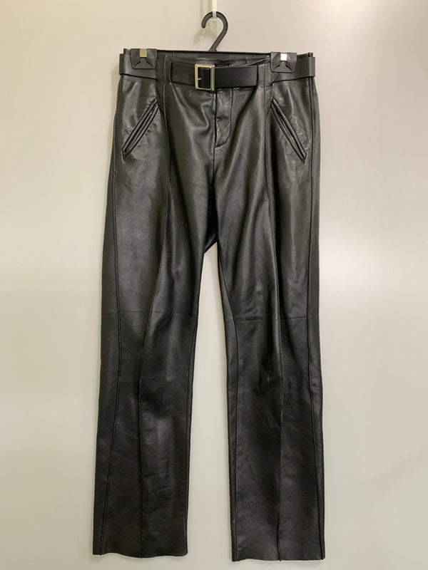 【中古品】【メンズ】 PIHAKAPI ピハカピ LEATHER PANTS 19A90PHU22 レザー パンツ メンズ ボトムス 152-260720-em-43-min サイズ：28 カラー：ブラック 万代Net店