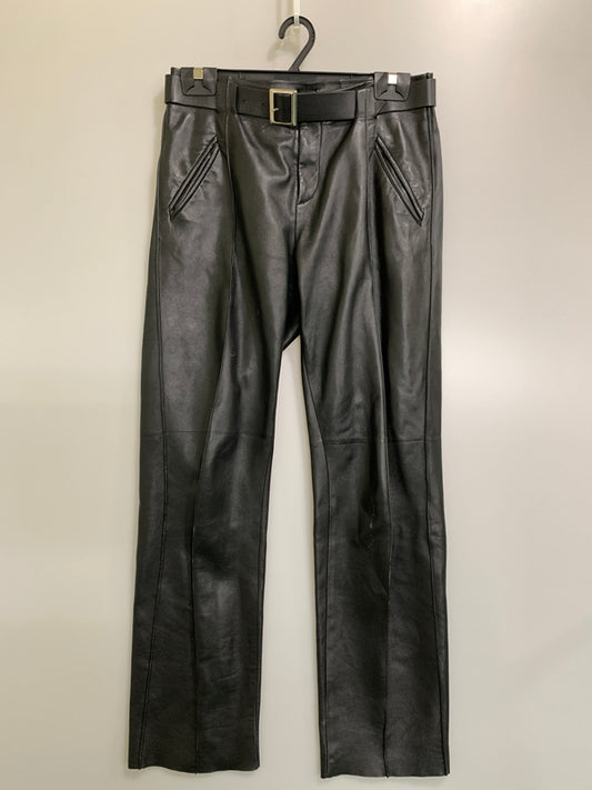 【中古品】【メンズ】 PIHAKAPI ピハカピ LEATHER PANTS 19A90PHU22 レザー パンツ メンズ ボトムス 152-260720-em-43-min サイズ：28 カラー：ブラック 万代Net店