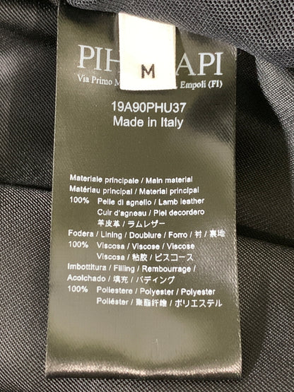 【中古品】【メンズ】 PIHAKAPI ピハカピ LEATHER BLOUSON 19A90PHU37 レザー ブルゾン メンズ アウター 革 ラムレザー 141-260720-em-47-min サイズ：M カラー：ブラック 万代Net店