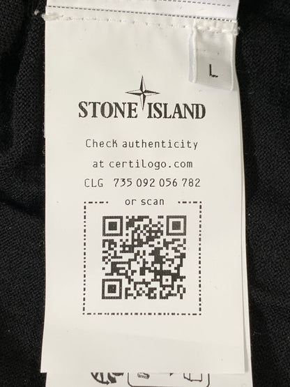 【中古品】【メンズ】 STONE ISLAND ストーンアイランド GHOST PIECE WOOL KNIT K1S155100071S00FC ゴーストピース ウールニット ポロシャツ メンズ トップス 長袖 141-260720-em-44-min サイズ：Ｌ カラー：ブラック 万代Net店