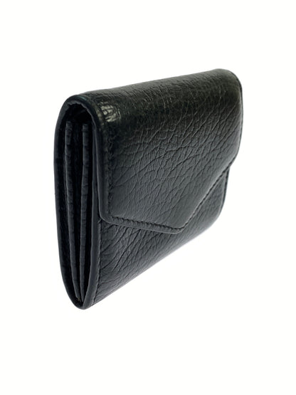 【中古品】【メンズ】 MAISON MARGIELA メゾン マルジェラ 4ステッチ アコーディオン フォールド レザー コンパクトウォレット カードケース S56UI0149 200-260723-jt-11-min カラー：ブラック 万代Net店
