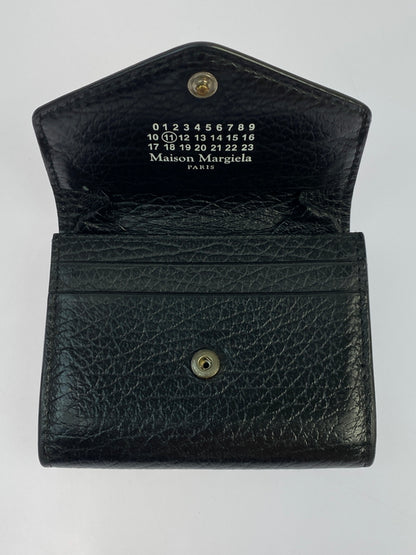 【中古品】【メンズ】 MAISON MARGIELA メゾン マルジェラ 4ステッチ アコーディオン フォールド レザー コンパクトウォレット カードケース S56UI0149 200-260723-jt-11-min カラー：ブラック 万代Net店