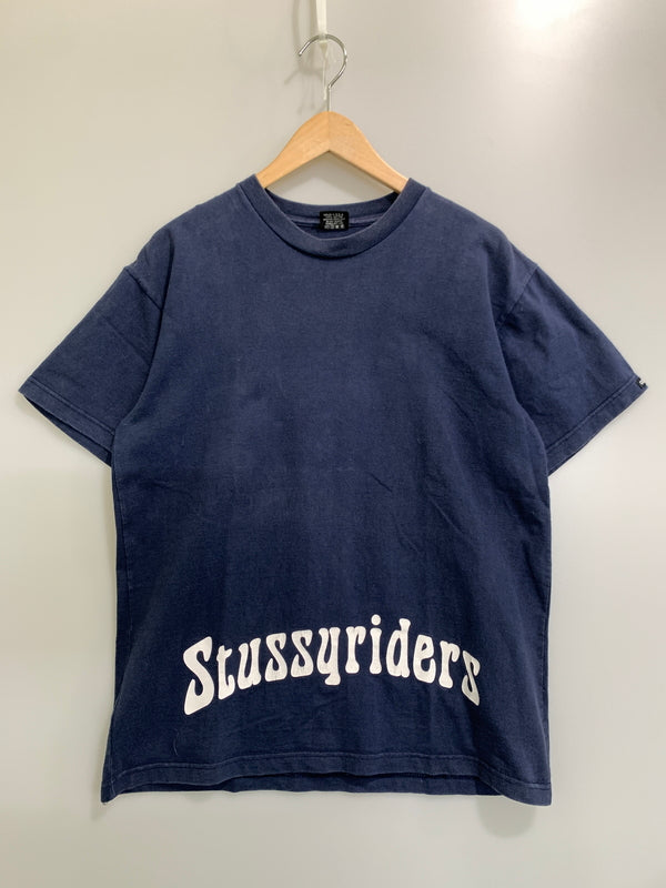 【中古品】【メンズ】 STUSSY CUSTOMADE ステューシー カスタムメイド SKULL PRINT TEE スカル プリント 半袖Tシャツ メンズ トップス 骸骨 142-260720-em-55-min カラー：ネイビー 万代Net店