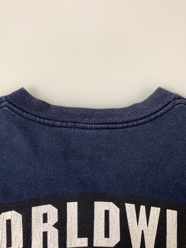 【中古品】【メンズ】 STUSSY CUSTOMADE ステューシー カスタムメイド SKULL PRINT TEE スカル プリント 半袖Tシャツ メンズ トップス 骸骨 142-260720-em-55-min カラー：ネイビー 万代Net店