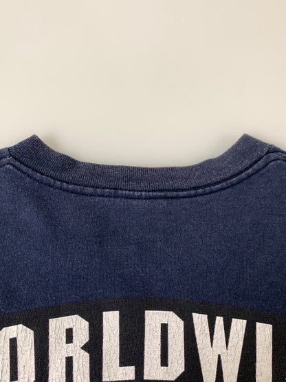 【中古品】【メンズ】 STUSSY CUSTOMADE ステューシー カスタムメイド SKULL PRINT TEE スカル プリント 半袖Tシャツ メンズ トップス 骸骨 142-260720-em-55-min カラー：ネイビー 万代Net店