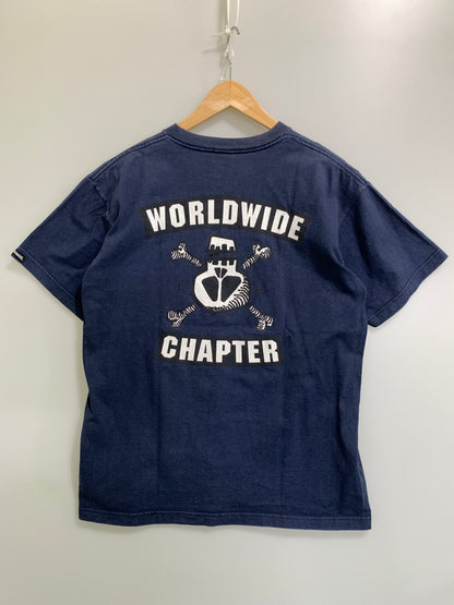 【中古品】【メンズ】 STUSSY CUSTOMADE ステューシー カスタムメイド SKULL PRINT TEE スカル プリント 半袖Tシャツ メンズ トップス 骸骨 142-260720-em-55-min カラー：ネイビー 万代Net店