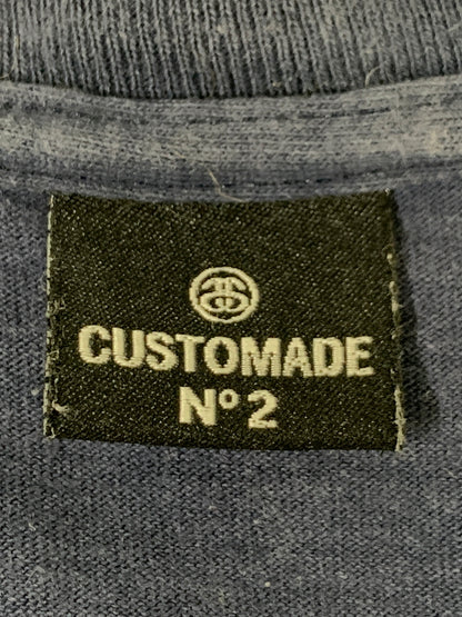 【中古品】【メンズ】 STUSSY CUSTOMADE ステューシー カスタムメイド SKULL PRINT TEE スカル プリント 半袖Tシャツ メンズ トップス 骸骨 142-260720-em-55-min カラー：ネイビー 万代Net店