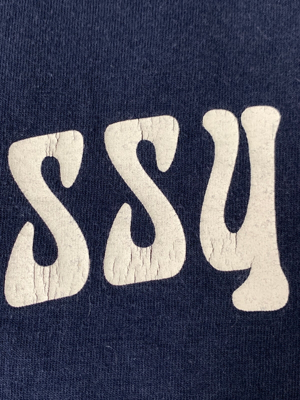 【中古品】【メンズ】 STUSSY CUSTOMADE ステューシー カスタムメイド SKULL PRINT TEE スカル プリント 半袖Tシャツ メンズ トップス 骸骨 142-260720-em-55-min カラー：ネイビー 万代Net店