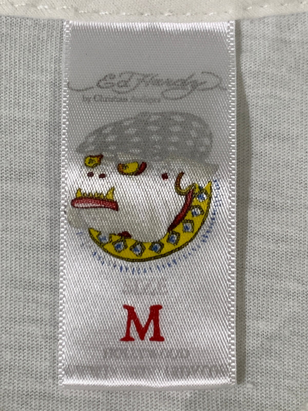【中古品】【メンズ】 ED HARDY エドハーディー BIG PRINT TEE ビッグ プリント 半袖 Tシャツ メンズ トップス 146-260720-em-63-min サイズ：M カラー：ホワイト 万代Net店