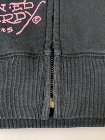 【中古品】【メンズ】 ED HARDY エドハーディ ZIP HOODIE ジップ フーディ ジップアップ メンズ ライトアウター パーカー 146-260720-em-60-min サイズ：Ｓ カラー：ブラック 万代Net店