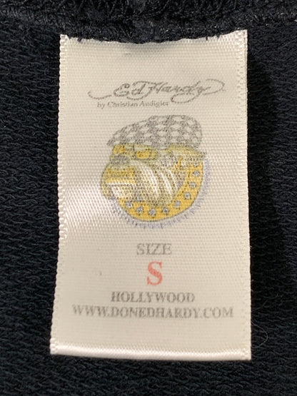 【中古品】【メンズ】 ED HARDY エドハーディ ZIP HOODIE ジップ フーディ ジップアップ メンズ ライトアウター パーカー 146-260720-em-60-min サイズ：Ｓ カラー：ブラック 万代Net店