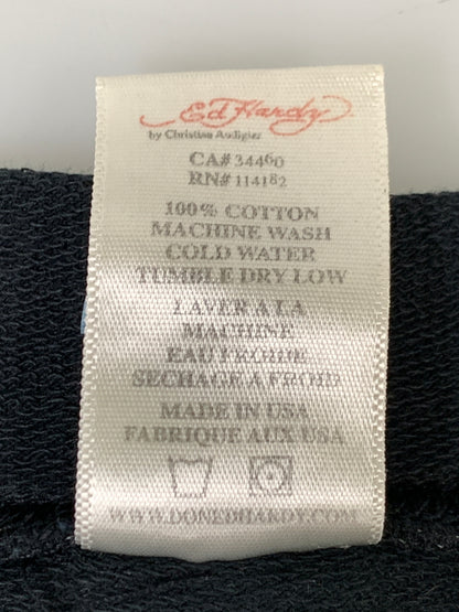 【中古品】【メンズ】 ED HARDY エドハーディ ZIP HOODIE ジップ フーディ ジップアップ メンズ ライトアウター パーカー 146-260720-em-60-min サイズ：Ｓ カラー：ブラック 万代Net店
