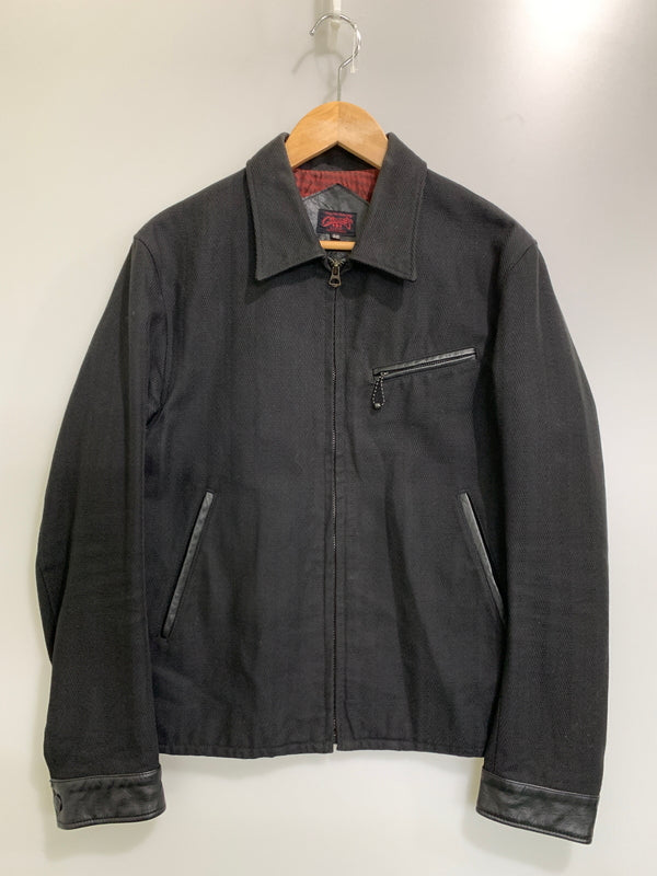 【中古品】【メンズ】 R.J.B アールジェイビー WORK JACKET ワークジャケット メンズ アウター ジップアップ 刺繍 145-260720-em-53-min サイズ：38 カラー：ブラック 万代Net店