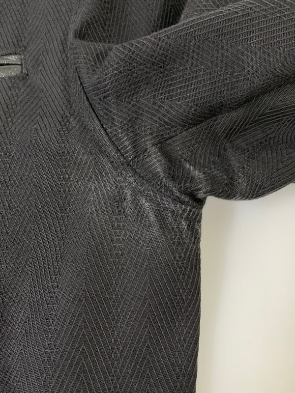 【中古品】【メンズ】 R.J.B アールジェイビー WORK JACKET ワークジャケット メンズ アウター ジップアップ 刺繍 145-260720-em-53-min サイズ：38 カラー：ブラック 万代Net店