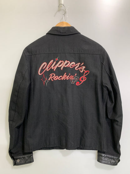 【中古品】【メンズ】 R.J.B アールジェイビー WORK JACKET ワークジャケット メンズ アウター ジップアップ 刺繍 145-260720-em-53-min サイズ：38 カラー：ブラック 万代Net店