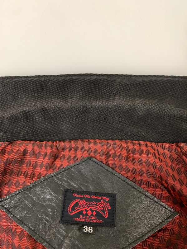 【中古品】【メンズ】 R.J.B アールジェイビー WORK JACKET ワークジャケット メンズ アウター ジップアップ 刺繍 145-260720-em-53-min サイズ：38 カラー：ブラック 万代Net店