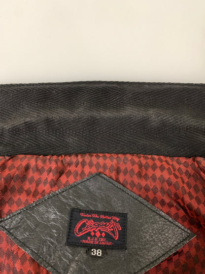 【中古品】【メンズ】 R.J.B アールジェイビー WORK JACKET ワークジャケット メンズ アウター ジップアップ 刺繍 145-260720-em-53-min サイズ：38 カラー：ブラック 万代Net店