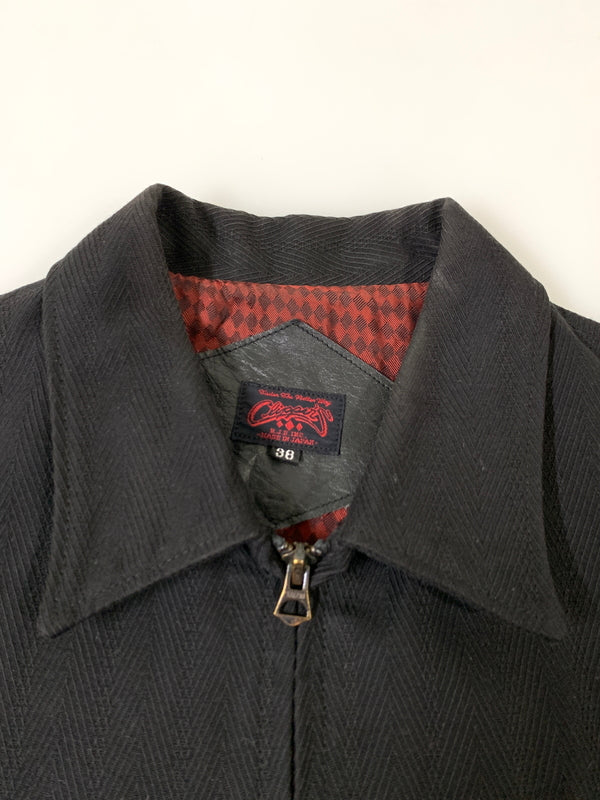 【中古品】【メンズ】 R.J.B アールジェイビー WORK JACKET ワークジャケット メンズ アウター ジップアップ 刺繍 145-260720-em-53-min サイズ：38 カラー：ブラック 万代Net店
