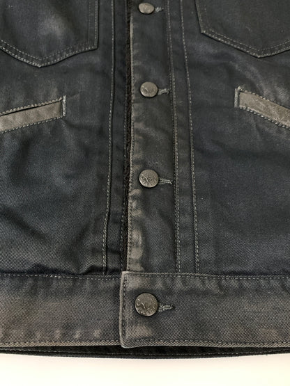 【中古品】【メンズ】 R.J.B アールジェイビー コットンツイル ボア ジャケット メンズ アウター ボタンダウン 145-260720-em-54-min サイズ：38 カラー：ブラック 万代Net店