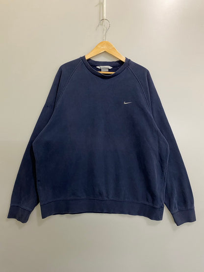 【現状渡し品】【メンズ】 NIKE ナイキ 00S LS SWEAT SHIRT スウェットシャツ 146-260721-zi-02-min サイズ：XL カラー：ネイビー 万代Net店