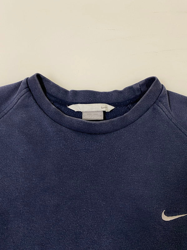 【現状渡し品】【メンズ】 NIKE ナイキ 00S LS SWEAT SHIRT スウェットシャツ 146-260721-zi-02-min サイズ：XL カラー：ネイビー 万代Net店