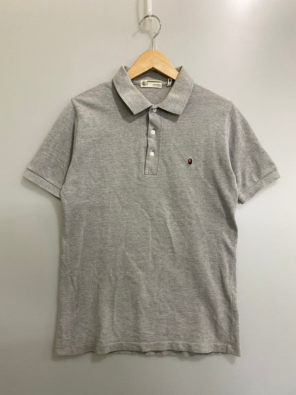 【中古品】【メンズ】 A BATHING APE アベイシングエイプ 90S SS POLO SHIRT ポロシャツ トップス 142-260721-zi-09-min サイズ：M カラー：グレー 万代Net店