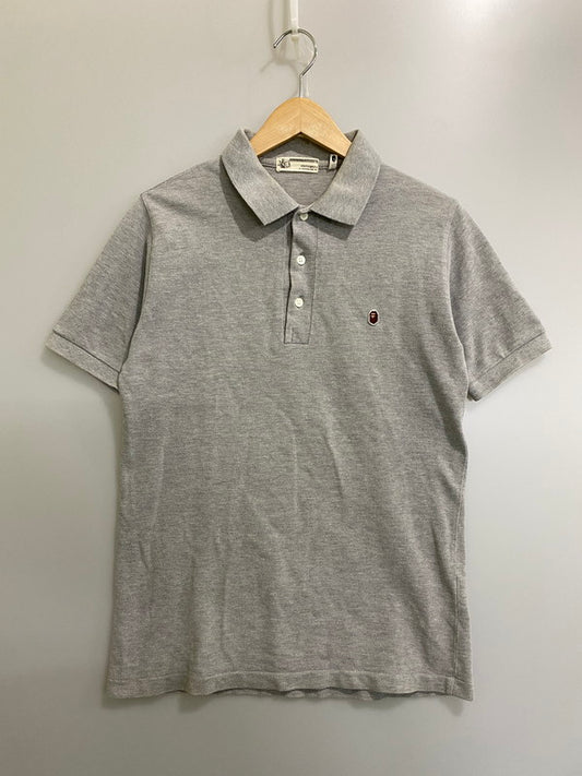 【中古品】【メンズ】 A BATHING APE アベイシングエイプ 90S SS POLO SHIRT ポロシャツ トップス 142-260721-zi-09-min サイズ：M カラー：グレー 万代Net店
