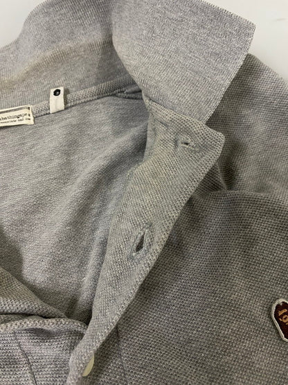 【中古品】【メンズ】 A BATHING APE アベイシングエイプ 90S SS POLO SHIRT ポロシャツ トップス 142-260721-zi-09-min サイズ：M カラー：グレー 万代Net店