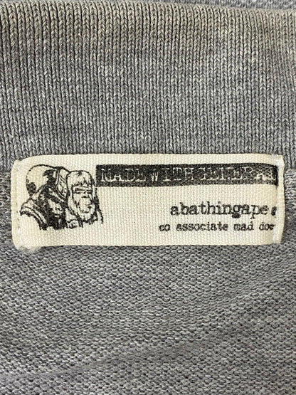【中古品】【メンズ】 A BATHING APE アベイシングエイプ 90S SS POLO SHIRT ポロシャツ トップス 142-260721-zi-09-min サイズ：M カラー：グレー 万代Net店