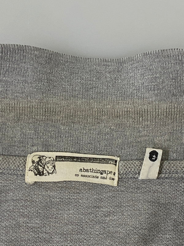 【中古品】【メンズ】 A BATHING APE アベイシングエイプ 90S SS POLO SHIRT ポロシャツ トップス 142-260721-zi-09-min サイズ：M カラー：グレー 万代Net店