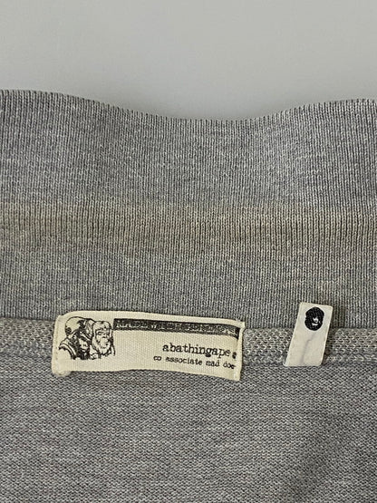 【中古品】【メンズ】 A BATHING APE アベイシングエイプ 90S SS POLO SHIRT ポロシャツ トップス 142-260721-zi-09-min サイズ：M カラー：グレー 万代Net店