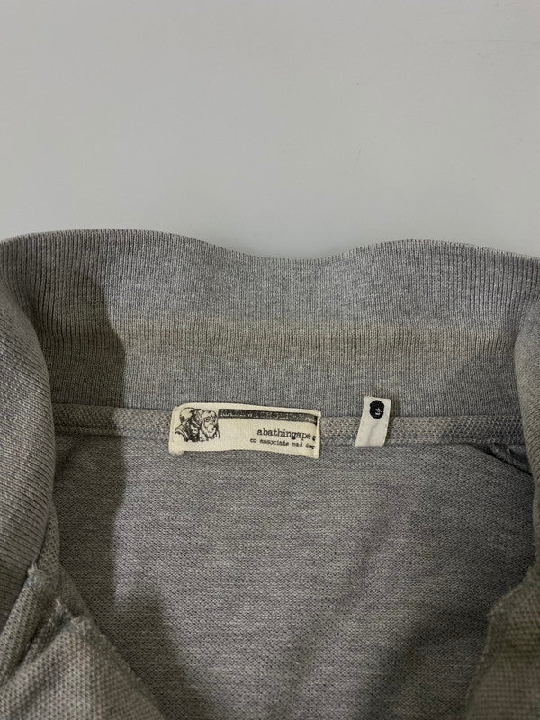 【中古品】【メンズ】 A BATHING APE アベイシングエイプ 90S SS POLO SHIRT ポロシャツ トップス 142-260721-zi-09-min サイズ：M カラー：グレー 万代Net店