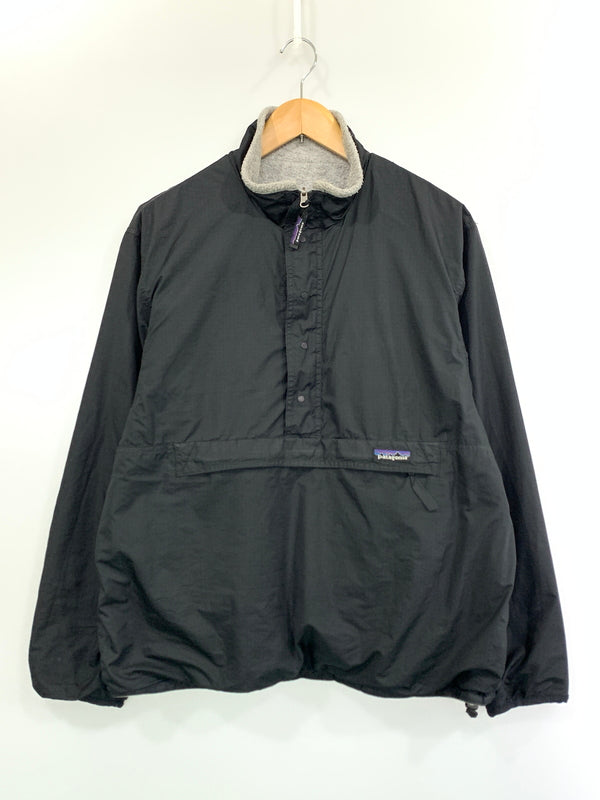 【中古品】【メンズ】 PATAGONIA パタゴニア REVERSIBLE GLISSADE PULLOVER 30273 90S USA製 リバーシブル グリセード プルオーバー メンズ アウター ナイロン フリース 144-260724-jt-01-min サイズ：M カラー：ブラック/グレー 万代Net店