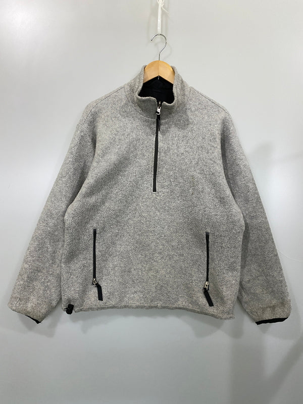 【中古品】【メンズ】 PATAGONIA パタゴニア REVERSIBLE GLISSADE PULLOVER 30273 90S USA製 リバーシブル グリセード プルオーバー メンズ アウター ナイロン フリース 144-260724-jt-01-min サイズ：M カラー：ブラック/グレー 万代Net店