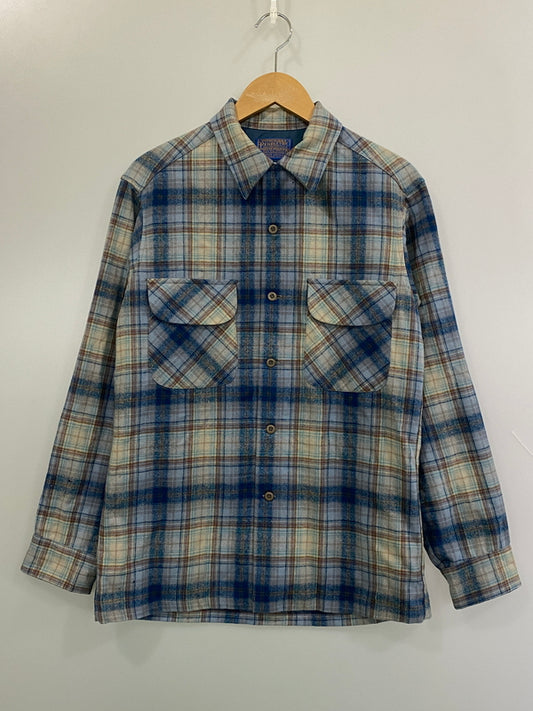 【中古品】【メンズ】 PENDLETON テンダーロイン WOOL PLAID LOOP SHIRT 70S ウール プレイド ループシャツ 70年代 メンズ 長袖シャツ ヴィンテージ 144-260720-em-86-min サイズ：Ｓ カラー：ブルー系 万代Net店