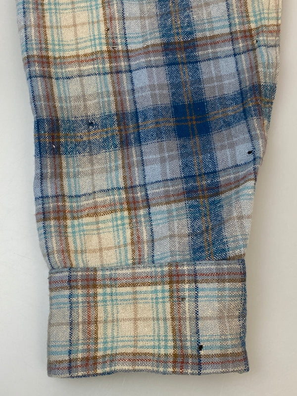 【中古品】【メンズ】 PENDLETON テンダーロイン WOOL PLAID LOOP SHIRT 70S ウール プレイド ループシャツ 70年代 メンズ 長袖シャツ ヴィンテージ 144-260720-em-86-min サイズ：Ｓ カラー：ブルー系 万代Net店