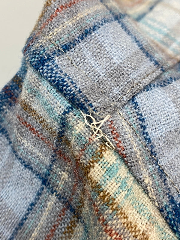 【中古品】【メンズ】 PENDLETON テンダーロイン WOOL PLAID LOOP SHIRT 70S ウール プレイド ループシャツ 70年代 メンズ 長袖シャツ ヴィンテージ 144-260720-em-86-min サイズ：Ｓ カラー：ブルー系 万代Net店