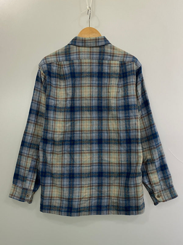 【中古品】【メンズ】 PENDLETON テンダーロイン WOOL PLAID LOOP SHIRT 70S ウール プレイド ループシャツ 70年代 メンズ 長袖シャツ ヴィンテージ 144-260720-em-86-min サイズ：Ｓ カラー：ブルー系 万代Net店