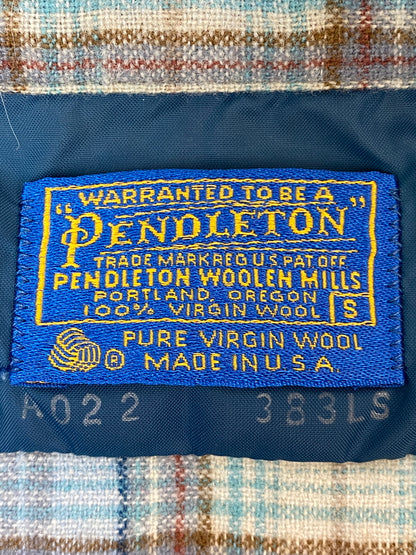 【中古品】【メンズ】 PENDLETON テンダーロイン WOOL PLAID LOOP SHIRT 70S ウール プレイド ループシャツ 70年代 メンズ 長袖シャツ ヴィンテージ 144-260720-em-86-min サイズ：Ｓ カラー：ブルー系 万代Net店