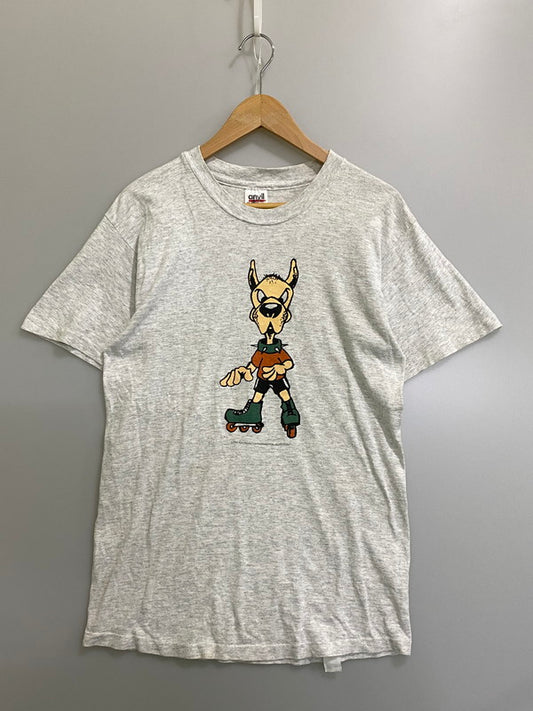 【中古品】【メンズ】 ANVIL アンビル USA製 90S SS PRINT TEE プリント Tシャツ トップス 146-260721-zi-03-min サイズ：M カラー：グレー 万代Net店