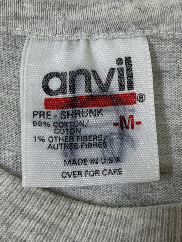 【中古品】【メンズ】 ANVIL アンビル USA製 90S SS PRINT TEE プリント Tシャツ トップス 146-260721-zi-03-min サイズ：M カラー：グレー 万代Net店