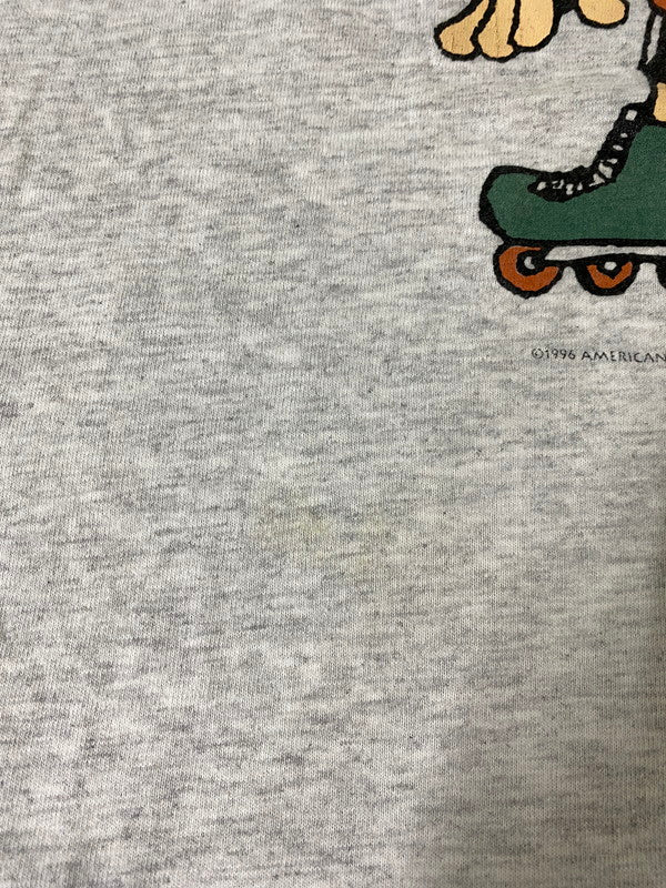 【中古品】【メンズ】 ANVIL アンビル USA製 90S SS PRINT TEE プリント Tシャツ トップス 146-260721-zi-03-min サイズ：M カラー：グレー 万代Net店