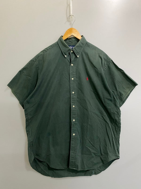 【中古品】【メンズ】 POLO RALPH LAUREN ポロ・ラルフローレン BLAIRE SS SHIRT 半袖 シャツ トップス 146-260721-zi-06-min サイズ：L カラー：モスグリーン 万代Net店
