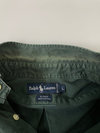 【中古品】【メンズ】 POLO RALPH LAUREN ポロ・ラルフローレン BLAIRE SS SHIRT 半袖 シャツ トップス 146-260721-zi-06-min サイズ：L カラー：モスグリーン 万代Net店
