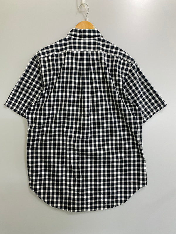 【中古品】【メンズ】 POLO RALPH LAUREN ポロ・ラルフローレン CLASSIC FIT GINGHAM CHECK BD SS SHIRT 半袖 シャツ トップス 146-260721-zi-05-min サイズ：L カラー：ブラック/ホワイト 万代Net店
