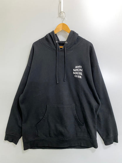 【現状渡し品】【メンズ】 ANTI SOCIAL SOCIAL CLUB アンチソーシャルソーシャルクラブ SS4500P USA製 LS LOGO HOODED ロゴ フーデッド 142-260721-zi-08-min サイズ：XXL カラー：ブラック 万代Net店