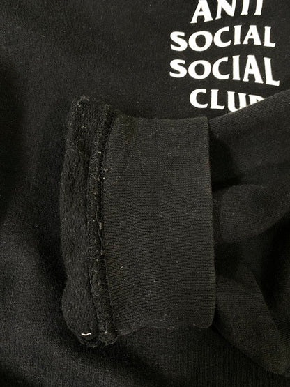 【現状渡し品】【メンズ】 ANTI SOCIAL SOCIAL CLUB アンチソーシャルソーシャルクラブ SS4500P USA製 LS LOGO HOODED ロゴ フーデッド 142-260721-zi-08-min サイズ：XXL カラー：ブラック 万代Net店